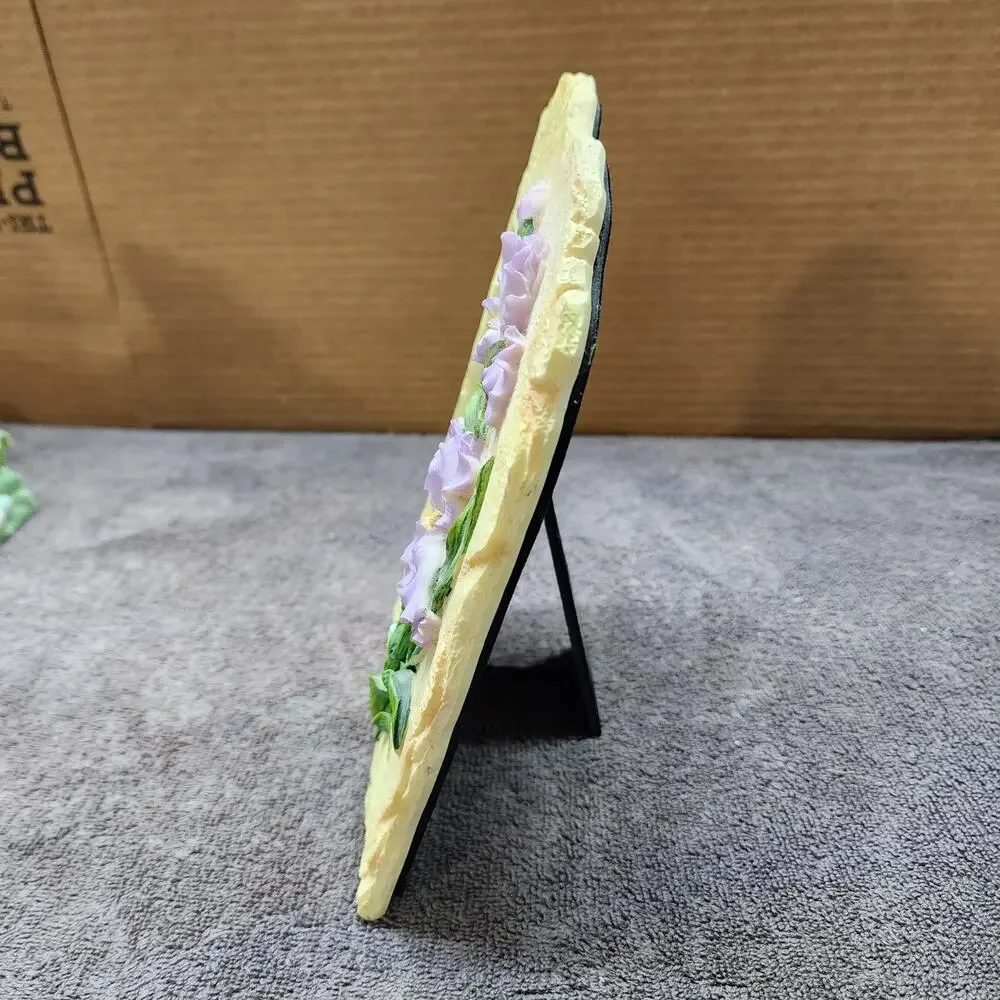 3D resin picture frame lavender iris flowers FF